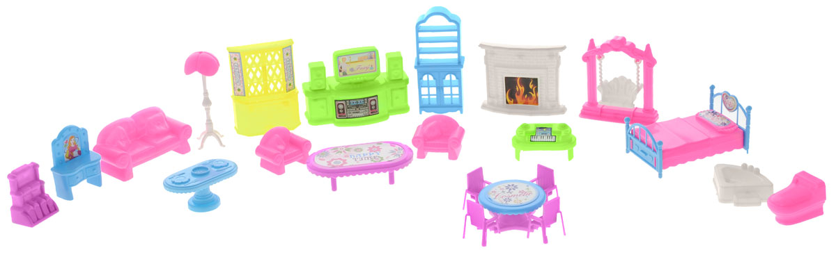 S+S Toys Мебель для кукол Игрушки для подружки 22 предмета72661,EJ80489R S+S Toys Мебель для кукол Игрушки для подружки 22 предмета72661,EJ80489RМебель для кукол Игрушки для подружки привлечет внимание вашей малышки и не позволит ей скучать. Это замечательный игровой набор, который станет отличным подарком для вашего ребенка. Придумывая множество ситуаций, ребенок весело и интересно проведет время. Детали изготовлены из качественного и прочного пластика ярких цветов. Игра с таким набором способствует развитию детского воображения, мелкой моторики рук и фантазии. Набор подходит для пупсов высотой 7 см, состоит из 22 предметов. В набор входят все необходимые аксессуары и элементы интерьера.