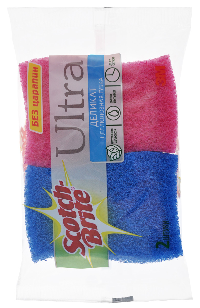 Губка целлюлозная Scotch-Brite Деликат, цвет: синий, розовый, 2 штXF-0045-0435-3_синий,розовый Губка целлюлозная Scotch-Brite Деликат, цвет: синий, розовый, 2 штXF-0045-0435-3_синий,розовыйЦеллюлозная губка Scotch-Brite Деликат предназначена для бережной очистки посуды и ухода за деликатными поверхностями (антипригарное покрытие, фарфор, стекло). Снабжена абразивным слоем для очистки сложных загрязнений. Губки быстро впитывают и долго служат.