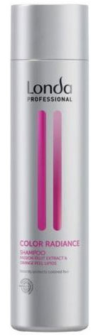 Шампунь Londa Color Radiance, для окрашенных волос, 250 мл0990-81191454 Шампунь Londa Color Radiance, для окрашенных волос, 250 мл0990-81191454Шампунь Шампунь Londa Color Radiance мягко очищает окрашенные волосы, защищает их от вымывания и изменения цвета, сохраняет насыщенный цвет и придает потрясающий блеск. Характеристики: Объем: 250 мл. Производитель: Германия. Товар сертифицирован.