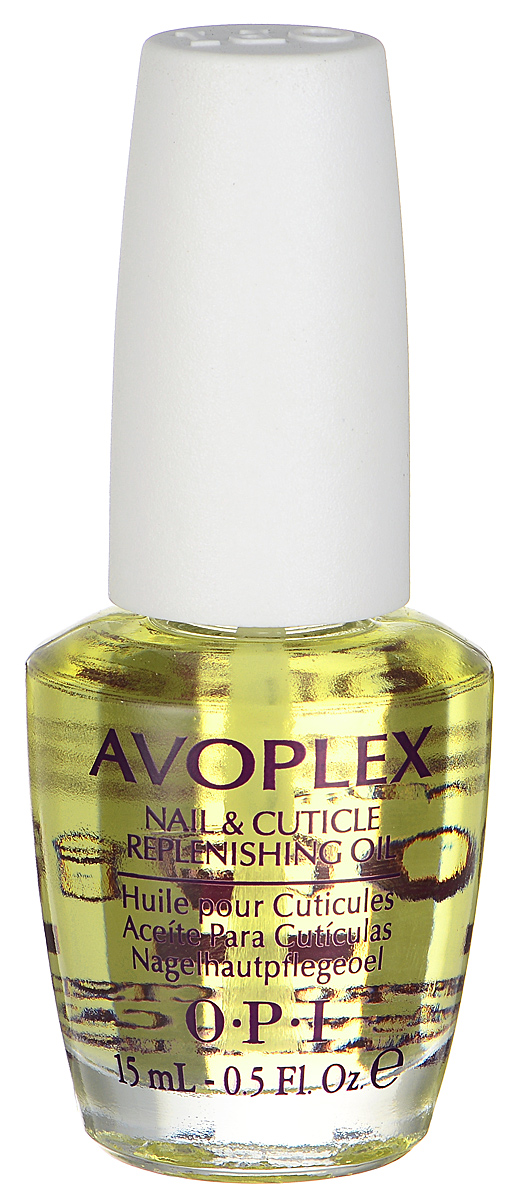 OPI Масло для ногтей и кутикулы Avoplex, увлажняющее, 15 млAV710 OPI Масло для ногтей и кутикулы Avoplex, увлажняющее, 15 млAV710Масло для кутикулы OPI Avoplex - это средство с липидным комплексом авокадо в составе, включающее в себя витамины А, B, D, E и лецитин. Смягчает, а также питает кутикулу и матрикс ногтя, замедляет нарастание кутикулы, способствует росту натуральных ногтей. Кроме того, в состав входят: масла виноградных косточек, подсолнуха, кунжута. Идеальный уход за ногтями в салоне и дома. Не содержит синтетических добавок, отдушек и красителей. Товар сертифицирован.