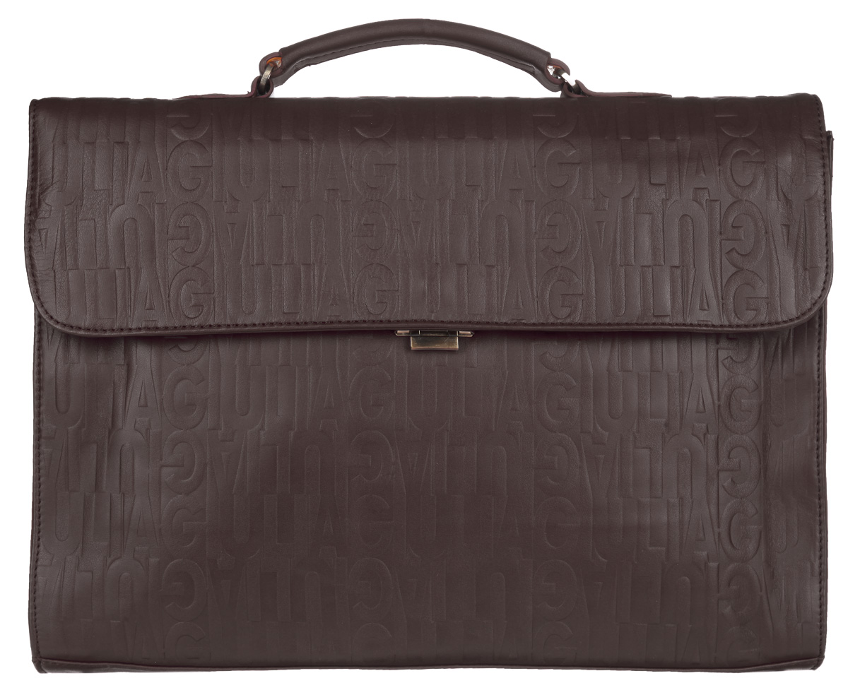 Портфель мужской Giulia, цвет: темно-коричневый. 3127231272 dark brown Портфель мужской Giulia, цвет: темно-коричневый. 3127231272 dark brownСтильный мужской портфель Giulia изготовлен из натуральной кожи и оформлен декоративным тиснением. Изделие имеет одно отделение. Внутри располагаются два держателя для авторучки, держатель для ключей в виде хлястика с кнопкой и прорезной карман на застежке- молнии. Изделие закрывается клапаном на замок-защелку. Снаружи на передней стенке под клапаном расположен прорезной карман на застежке-молнии. На задней стенке расположен дополнительный прорезной карман на застежке-молнии. Размеры изделия позволяют вмещать документы формата А4. Портфель оснащен удобной ручкой. Портфели Giulia отличается практичностью и износостойкостью. Такой портфель станет стильным аксессуаром для делового мужчины.