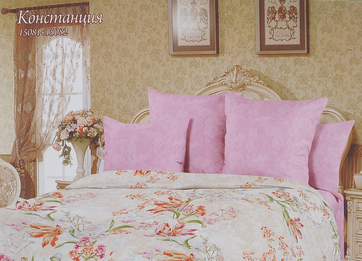 Комплект белья Romantic Констанция, семейный, наволочки 50х70, цвет: розовый, бежевый. 319131319131 Комплект белья Romantic Констанция, семейный, наволочки 50х70, цвет: розовый, бежевый. 319131319131Роскошный комплект постельного белья Romantic Констанция выполнен из ткани Lux Cotton, произведенной из натурального длинноволокнистого мягкого 100% хлопка. Ткань приятная на ощупь, при этом она прочная, хорошо сохраняет форму и легко гладится. Комплект состоит из пододеяльника, простыни и двух наволочек, оформленных цветочным принтом. Постельное белье Romantic создано специально для утонченных и романтичных натур. Дизайн постельного белья подчеркнет ваш индивидуальный стиль и создаст неповторимую и романтическую атмосферу в вашей спальне.