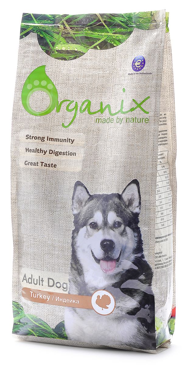 Organix Для взрослых собак с индейкой для чувствительного пищеварения (Adult Dog Turkey), 12 кг19336 Organix Для взрослых собак с индейкой для чувствительного пищеварения (Adult Dog Turkey), 12 кг19336Organix с индейкой разработан специально для собак с чувствительным пищеварением или пищевой непереносимостью. Корм нормализует микрофлору кишечника и улучшает работу ЖКТ. Идеально подходит для собак, склонных к аллергическим реакциям. 100 % натуральный, Organix НЕ содержит никаких искусственных добавок и ГМО, а так же пшеницу, сою и субпродукты! Пивные дрожжи придают блеск и шелковистость шерсти и являются важным ингредиентом для здоровья кожи. Сбалансированный комплекс витаминов и минералов и льняное семя способствуют укреплению иммунитета. Входящие в состав хондроитин и глюкозамин укрепляют кости и суставы вашего любимца! Содержит лецитин для здоровья печени. Инулин и дополнительный источник клетчатки в виде свеклы заботится о здоровье кишечника вашей собаки. L-карнитин увеличивает выносливость собаки при физических нагрузках и контролирует оптимальный вес собаки. Состав: маис, дегидрированное мясо индейки, рис, мякоть свеклы (для улучшения работы ЖКТ), куриный жир,...