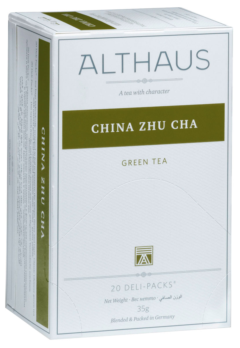 Althaus China Zhu Cha чай зеленый в пакетиках, 20 штTALTHB-DP0018 Althaus China Zhu Cha чай зеленый в пакетиках, 20 штTALTHB-DP0018China Zhu Cha - популярный зеленый чай с классическим ароматом и терпким травянистым вкусом. Легкие смолисто-дымные оттенки, явная кислинка и нота сухофруктов создают индивидуальность этого чая. В Азии Жу Ча приобрел широкую популярность как повседневный зеленый чай. Он часто используется в различных смесях и ароматизированных чаях. Оптимальная температура заваривания чая Китайский Жу Ча 80°С. В каждой упаковке находится по 20 пакетиков чая для чашек. Страна: Китай. Температура воды: 80-90 °С. Время заваривания: 2-3 мин. Цвет в чашке: зелено-желтый. Althaus - премиальная чайная коллекция. Чай, ингредиенты и ароматизаторы для своих купажей компания Althaus получает от тщательно выбираемых чайных садов, мировых поставщиков высококачественных сублимированных фруктов и трав, а также ведущих европейских производителей ароматизаторов. Пакетик Deli Pack представляет собой порционный двухкамерный мешочек из фильтр-бумаги, запаянный в...