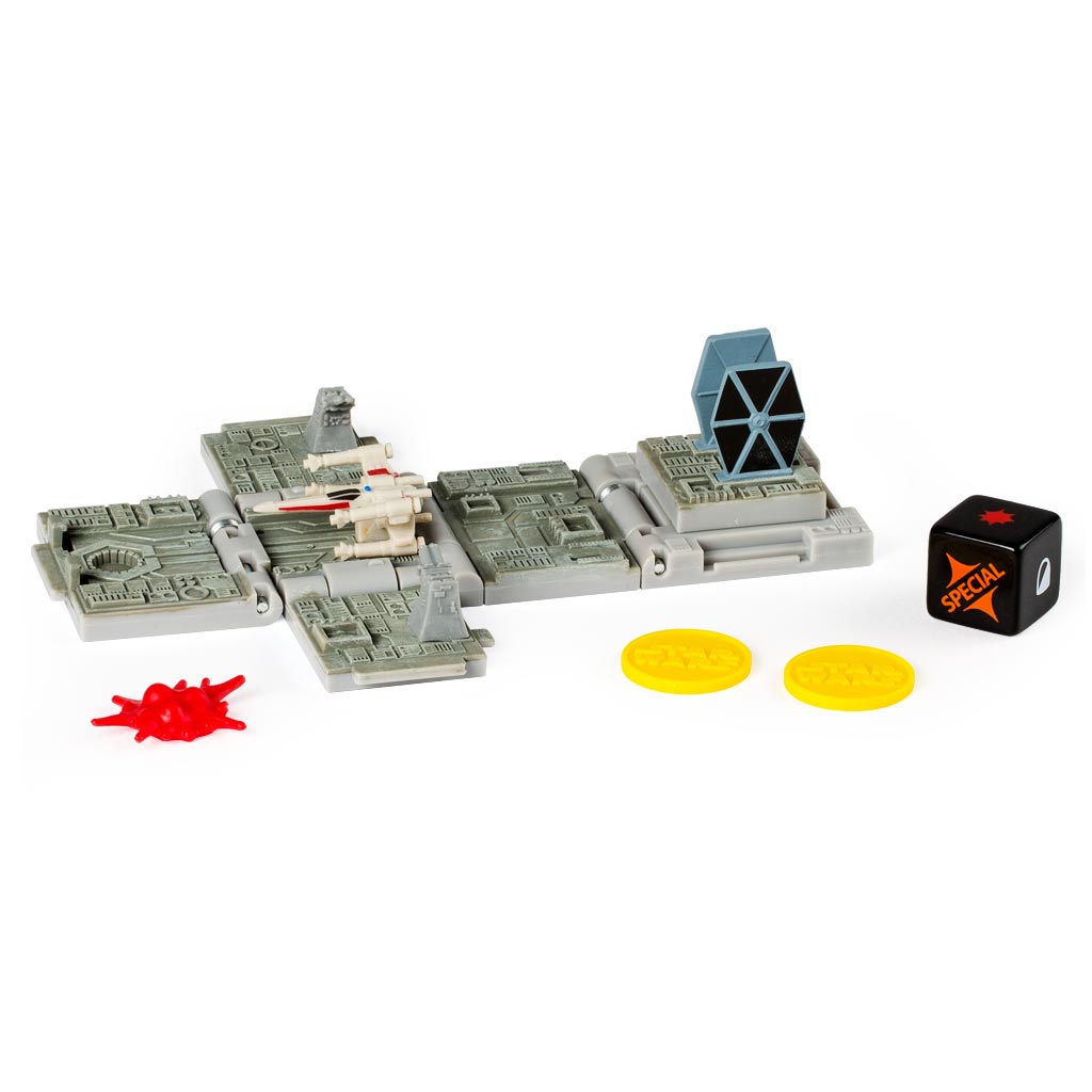 Spin Master Боевой кубик Звездные войны Battle Of Yavin52102_20071524 Spin Master Боевой кубик Звездные войны Battle Of Yavin52102_20071524Боевой кубик Spin Master Звездные войны: Battle Of Yavin - это новый уникальный продукт, который придётся по душе любому фанату саги Звёздные войны. Игрушка представляет собой боевой кубик-трансформер. В сложенном состоянии это компактный кубик высотой 4 сантиметра, но стоит его раскрыть и у вас на столе окажется поле для стратегической игры в антураже любимой вселенной. Внутри раскладывающегося кубика - сцены из мира Звездных войн. Такой кубик станет великолепным подарком для любого поклонника настольных игр! В набор входит 1 кубик, который позволит воспроизвести битву при Явине, игральный кубик, 3 фишки-маркера и карта для игры.