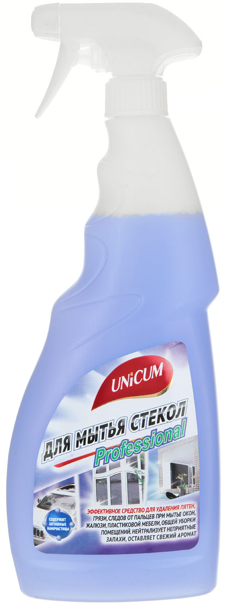 Средство для мытья стекол Unicum, 750 мл300407 Средство для мытья стекол Unicum, 750 мл300407Средство Unicum высокоэффективное средство для мягкой очистки гладких и блестящих поверхностей - стекла, зеркал, пластика, кафеля, нержавеющей стали и других видов водостойких материалов и покрытий. Средство быстро удаляет следы от высохших капель воды, следы от рук, мягко очищает полимерные покрытия пластиковых окон, придает блеск и оставляет защитный нанослой, препятствующий налипанию пыли. Состав: вода деминерализованная, менее 5% АПАВ, 5-15% растворители, менее 5% функциональная добавка, менее 5% ароматизатор, менее 5% краситель, менее 5% консервант. Товар сертифицирован.