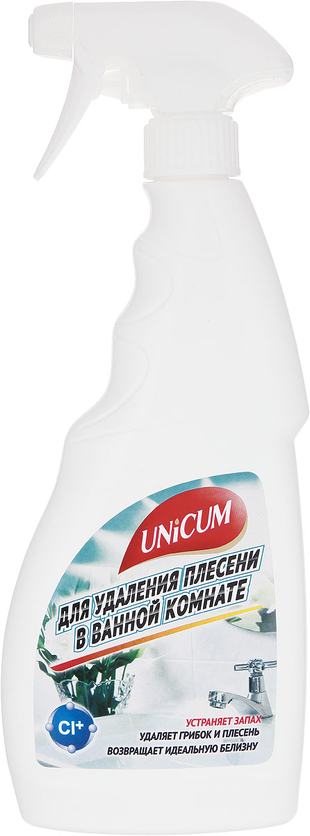 Средство для удаления плесени в ванной комнате Unicum, 500 мл300537 Средство для удаления плесени в ванной комнате Unicum, 500 мл300537Высокоэффективное средство Unicum для чистки керамической плитки, фарфорового, фаянсового и пластикового оборудования ванных, душевых и туалетных комнат. Средство удаляет неприятные запахи, уничтожает бактерии, плесень и грибок, возвращает первозданную белизну. Особенно эффективно действует в труднодоступных местах - межплиточных швах, трещинах, стыках. Состав: деионизованная вода, гипохлорит натрия 5-15%, АПАВ <5%, ароматизатор <5%.