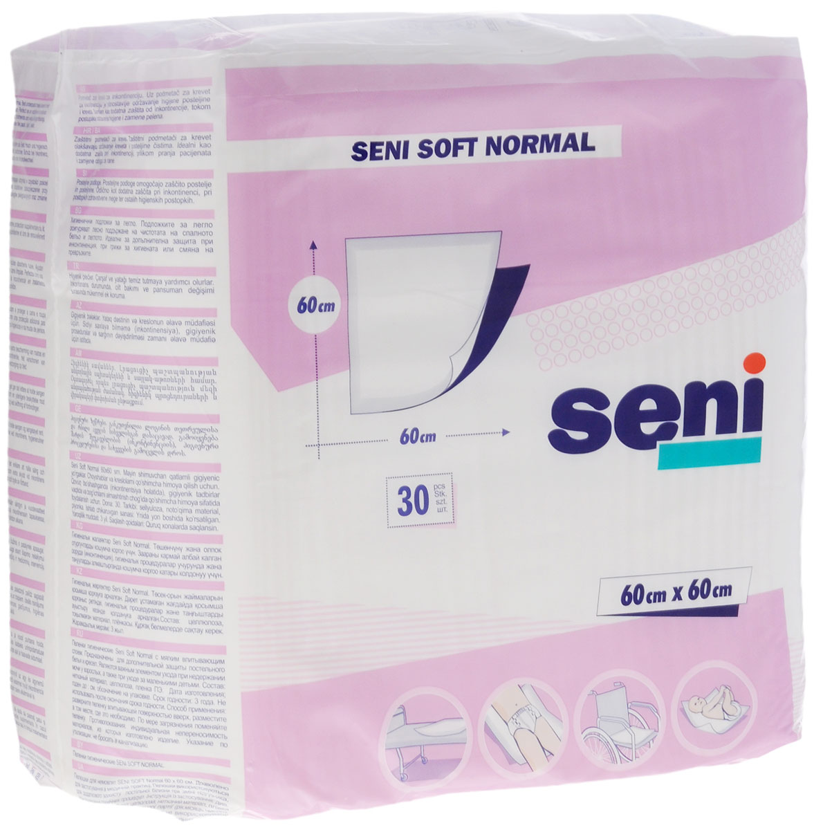 Seni Гигиенические пеленки Seni Soft Normal 60 см x 60 cм 30 штSE-091-SN30-J02 Seni Гигиенические пеленки Seni Soft Normal 60 см x 60 cм 30 штSE-091-SN30-J02Гигиенические пеленки Seni Soft предназначены для дополнительной защиты постельного белья от загрязнения во время смены подгузника и гигиенических процедур. Впитывающий слой состоит из распушенной целлюлозы. Мягкий верхний слой из нетканого материала обеспечивает комфорт в использовании. Внешний защитный слой из противоскользящей пленки препятствует скольжению пеленки.