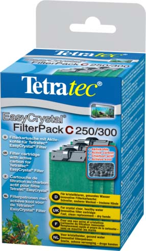 Фильтрующие картриджи с углем Tetra EC 250/300 C для внут.фильтров EasyCrystal 250/300 3 шт.151598 Фильтрующие картриджи с углем Tetra EC 250/300 C для внут.фильтров EasyCrystal 250/300 3 шт.151598TetraTec EC Filter pack С 250/300 набор картриджей с угольным наполнителем. Картриджи подходят для внутренних фильтров EasyCrystal®Filter 250, EasyCrystal® FilterBox 300. В комплекте 3 картриджа. Фильтрующие губки выполняют интенсивную очистку воды в аквариуме механическим, химическим и биологическим путями. •для кристально прозрачной, здоровой воды •инновационный фильтрующий картридж: аккуратная замена - руки остаются сухими •механическая очистка: двусторонняя фильтрующая губка для надёжного удаления мельчайших частичек грязи. •химическая фильтрация - специальный активированный уголь борется с загрязнением воды и неприятными запахами