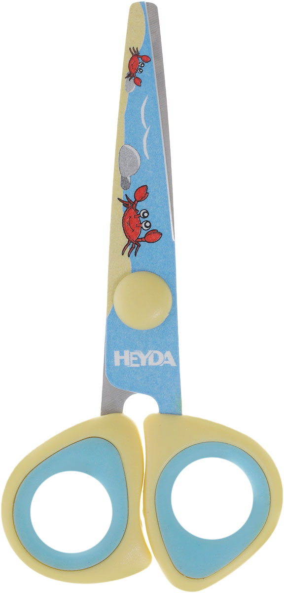 Heyda Ножницы детские цвет голубой желтый48895-42\BCD_голубой, желтый Heyda Ножницы детские цвет голубой желтый48895-42\BCD_голубой, желтыйДетские ножницы Heyda предназначены для детского творчества и художественно-оформительских работ. Лезвия выполнены из высококачественной нержавеющей стали. Облегченные пластиковые ручки с прорезиненными вставками адаптированы для детской руки. Ножницы имеют закругленный концы, что делает эксплуатацию безопасной.