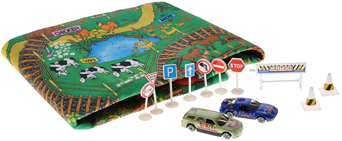 Big Motors Игровой набор Деревня89631_village Big Motors Игровой набор Деревня89631_villageИгровой набор от Big Motors непременно привлечет внимание вашего малыша и не позволит ему скучать. Набор Деревня включает в себя 2 машинки, 10 дорожных знаков и игровое поле-коврик с гоночным треком. Этот чудесный набор будет отличным подарком любому мальчишке. Он сможет часами играть в него, придумывая все новые и новые истории. Уважаемые клиенты! Обращаем ваше внимание что цвета машинок могут меняться в зависимости от поставки и наличия на складе.