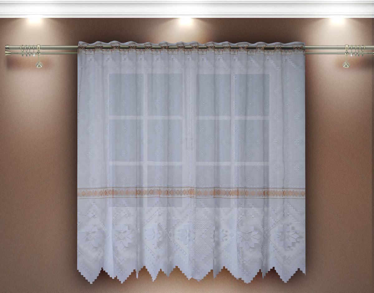 Гардина Zlata Korunka. 8883988839 Гардина Zlata Korunka. 8883988839Гардина из тюле-кружевного полотна, крепление на зажимах для штор.