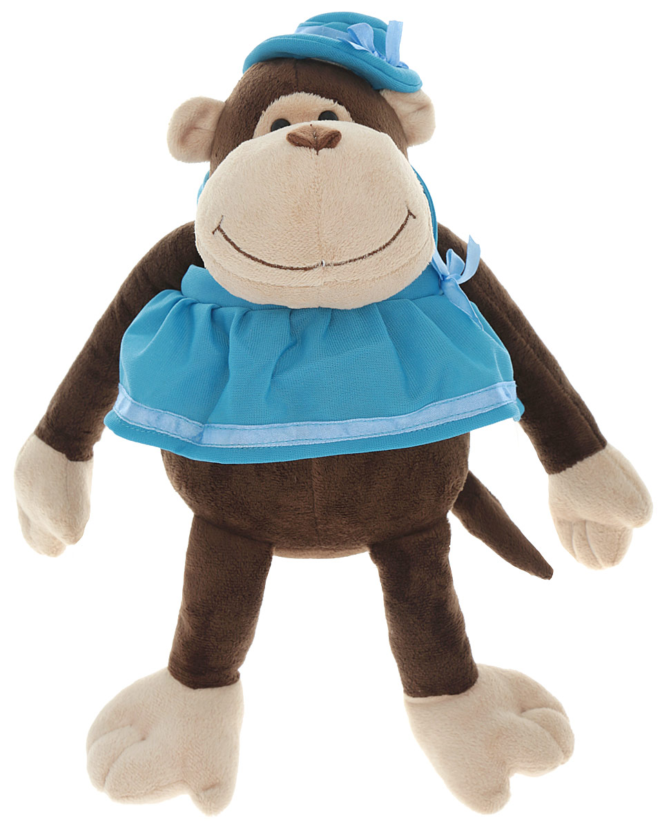 Gulliver Мягкая игрушка Обезьянка Чита 21 см52-V41886-21B Gulliver Мягкая игрушка Обезьянка Чита 21 см52-V41886-21BМягкая игрушка Gulliver Обезьянка Чита порадует своим внешним видом и взрослого и ребенка. Изготовлена из качественных и безопасных материалов. Милая обезьянка одета в сарафан василькового цвета, а ее голову украшает элегантная шляпка. Форма игрушки позволяет ей устойчиво сидеть, что обеспечивает удобство для игры ребенка. Глаза выполнены из пластика, мордочка обезьянки имеет уплотненную форму, что придает ей естественный вид. Это чудесная обезьянка сможет стать отличным подарком для детей и взрослых. Малышам особенно приятно будет заполучить столь очаровательную игрушку.