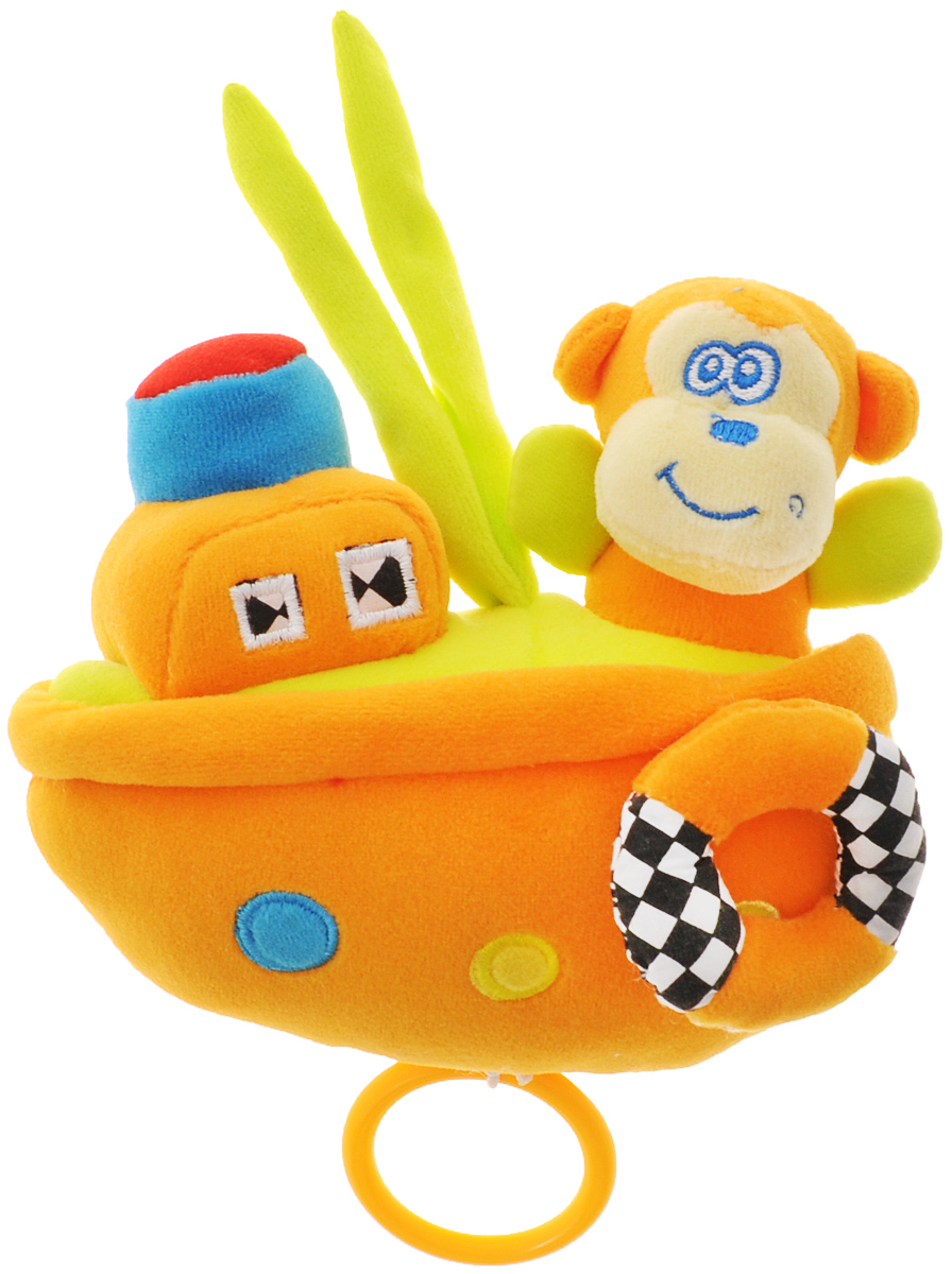 WSBD World Мягкая музыкальная игрушка Обезьянка на кораблике 16 смB-11089_обезьянка WSBD World Мягкая музыкальная игрушка Обезьянка на кораблике 16 смB-11089_обезьянкаМягкая музыкальная игрушка WSBD World Обезьянка на кораблике выполнена из мягких текстильных материалов в виде обезьянки, сидящей на маленьком корабле со спасательным кругом. Если потянуть за кольцо, расположенное внизу кораблика, заиграет музыка, словно из музыкальной шкатулки, и замигают красные огоньки на самой обезьянке.