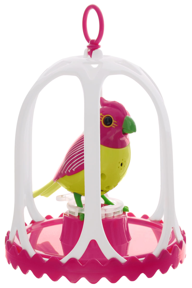 DigiBirds Интерактивная игрушка Птичка Costa в клетке88295S DigiBirds Интерактивная игрушка Птичка Costa в клетке88295SИнтерактивная игрушка Птичка DigiBirds Costa - это забавная интерактивная игрушка, которая займет малыша на длительное время. Эта игрушка умеет выполнять разные действия: щебетать, петь песенки, при этом двигая головой и клювом. Если подуть на грудку птички, она начнет щебетать. Если подуть в свисток, птичка станет исполнять известную песенку. Игрушка воспроизводит свыше 55 музыкальных свистов. 2 режима работы игрушки: соло и хор. При переключении в режим хора можно последовательно подсоединять птичек к главной, в результате они будут вместе исполнять песенки вслед за главной птичкой и щебетать друг с другом. Птичка сидит в изящной клетке. Несколько клеток можно подвесить одну над другой. В комплекте с птичкой также идет свисток с удобным держателем для пальцев. Игрушка развивает музыкальный слух, любовь к музыке и животным. Для работы игрушки необходимы 3 батарейки напряжением 1,5V типа AG13/LR44 (товар комплектуется демонстрационными).