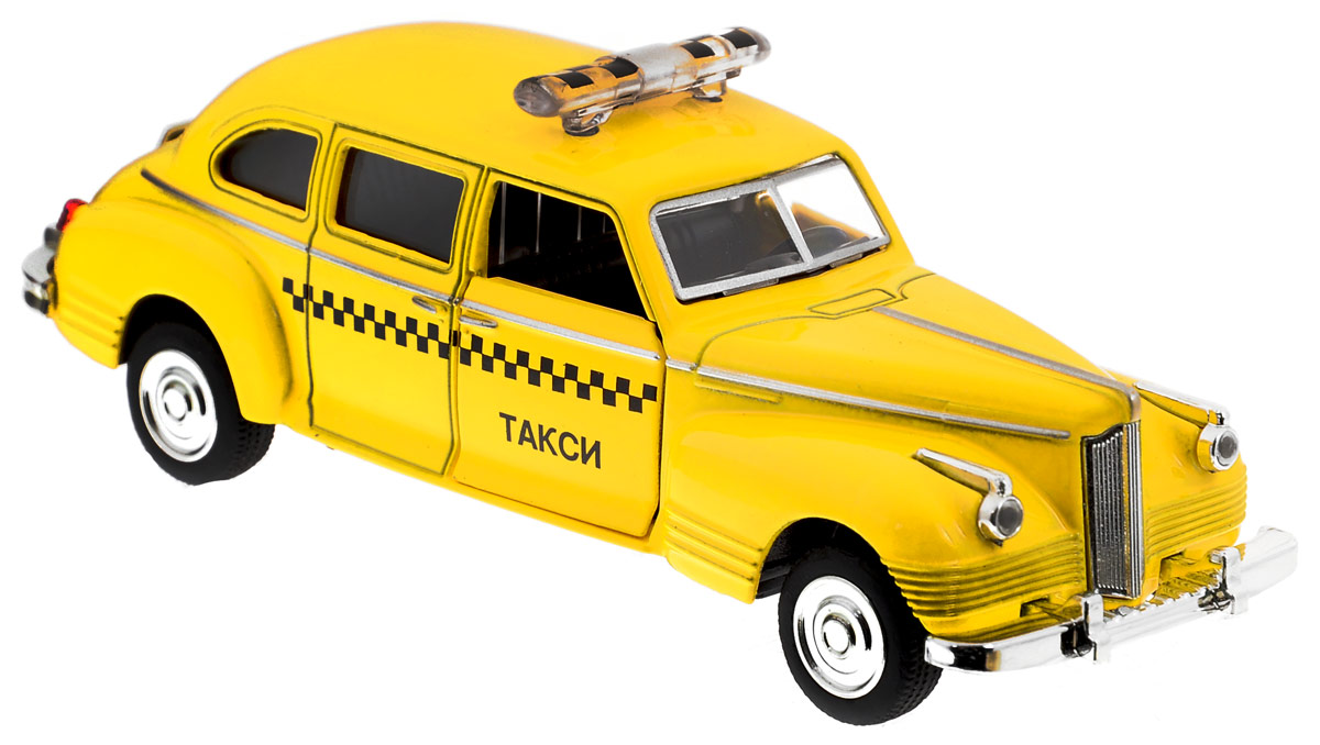 Play Smart Машинка инерционная ЗИС-110 ТаксиР41143 Play Smart Машинка инерционная ЗИС-110 ТаксиР41143Инерционная машинка Play Smart ЗИС-110 Такси, выполненная из высококачественного металла и пластика, непременно понравится и ребенку, и взрослому. Модель является точной уменьшенной копией известного автомобиля ЗИС-110 Такси. Игрушечная модель оснащена литым металлическим корпусом, вращающимися колесами из резины. Передние двери открываются, салон детализирован. Игрушка оснащена инерционным ходом. Для того, чтобы автомобиль поехал вперед, необходимо его отвести назад, а затем отпустить. Прорезиненные колеса обеспечивают надежное сцепление с любой поверхностью пола. Машинка является отличным подарком для каждого ребенка. Во время игры с такой машинкой у ребенка развивается мелкая моторика рук, фантазия и воображение.
