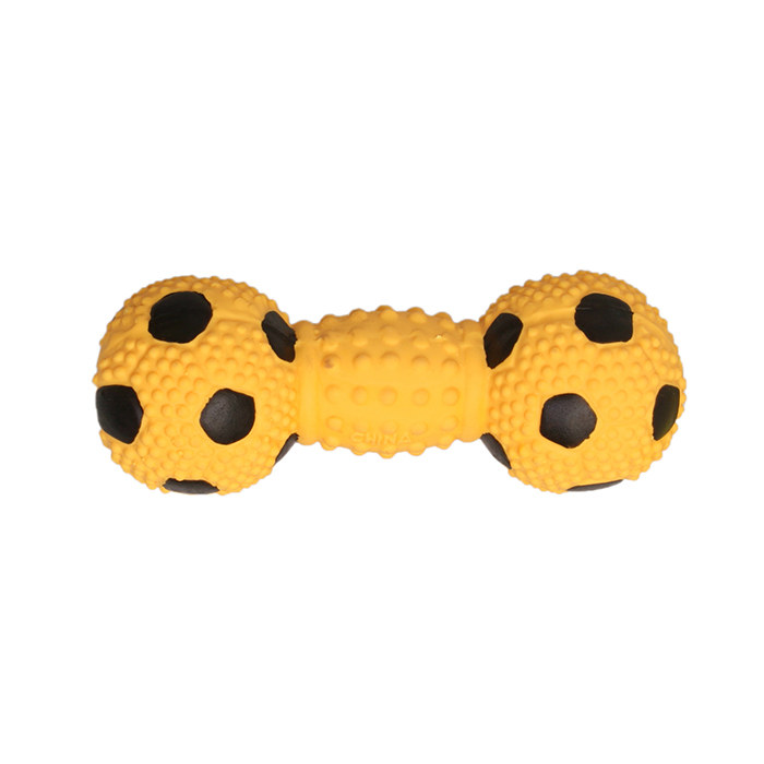 Игрушка для собак Ziver Гантель, с пищалкой, 14 х 5 х 5 см40.ZV.135 Игрушка для собак Ziver Гантель, с пищалкой, 14 х 5 х 5 см40.ZV.135Игрушка Ziver Гантель изготовлена из высококачественного латекса с использованием только безопасных, не токсичных красителей. Игрушка выполнена в виде гантели с шипами и при надавливании или захвате пастью пищит. Привлечет внимание вашего любимца, позволит весело провести ему время, не навредит здоровью, а также поможет вам сохранить в целости личные вещи и предметы интерьера. Шипы на игрушке прекрасно массируют десна.