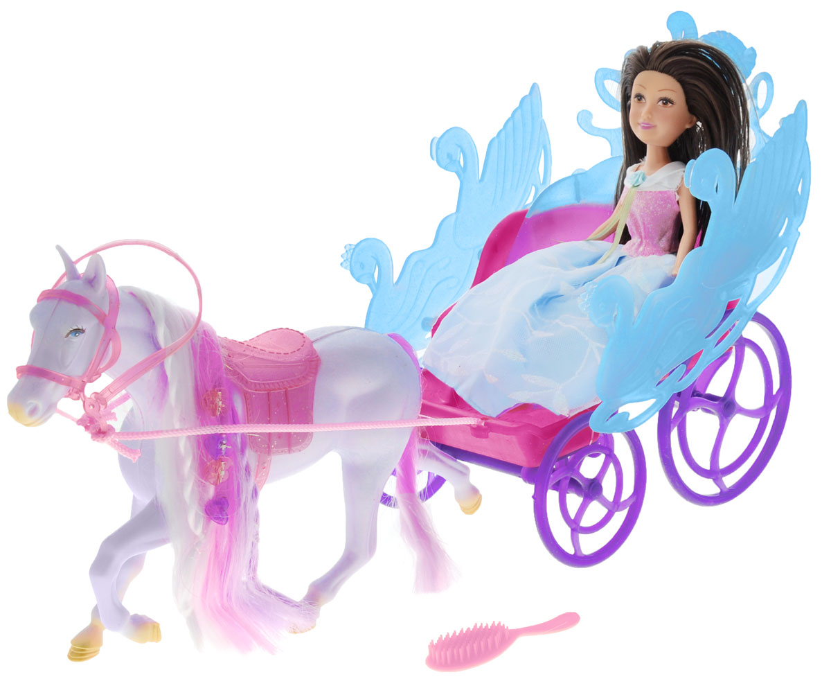 ABtoys Игровой набор Принцесса в экипаже брюнетка2400077_брюнетка ABtoys Игровой набор Принцесса в экипаже брюнетка2400077_брюнеткаИгровой набор ABtoys Принцесса в экипаже обязательно порадует вашу малышку и доставит ей много удовольствия от игры. Набор включает в себя принцессу, лошадку и экипаж. Кукла с темными волосами одета в красивое платье принцессы розово-голубого цвета. На ногах голубые туфельки. Лошадка, запряженная в экипаж принцессы, имеет красивую разноцветную гриву с заплетенными косичками и украшенную заколками. В комплект также входит расческа. Brilliance Fair - милые подружки! Эти девочки могут развлекаться и никогда не устают друг от друга! Их невероятно привлекательные наряды делают их абсолютными королевами любой вечеринки! Порадуйте свою малышку таким великолепным подарком!