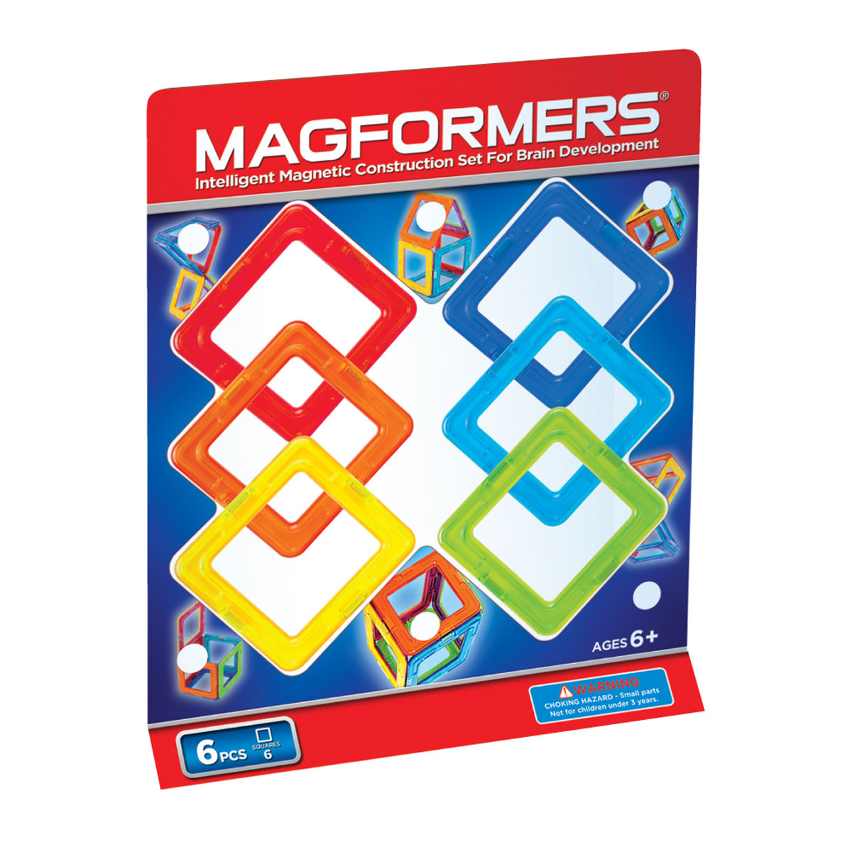 Magformers Магнитный конструктор 63086 Квадраты 663086 Magformers Магнитный конструктор 63086 Квадраты 663086Magformers 6 самый маленький из наборов. Может дать ребенку первичные представления о конструкторе Magformers, геометрии и магнетизме. Малыш сможет научиться создавать фигуры на плоскости, выстраивать магниты в линию. При помощи квадратов Magformers он сможет выучить в процессе игры базовые цвета, узнает, что такое куб и как его сделать. Подходит как дополнение к уже имеющимся наборам.