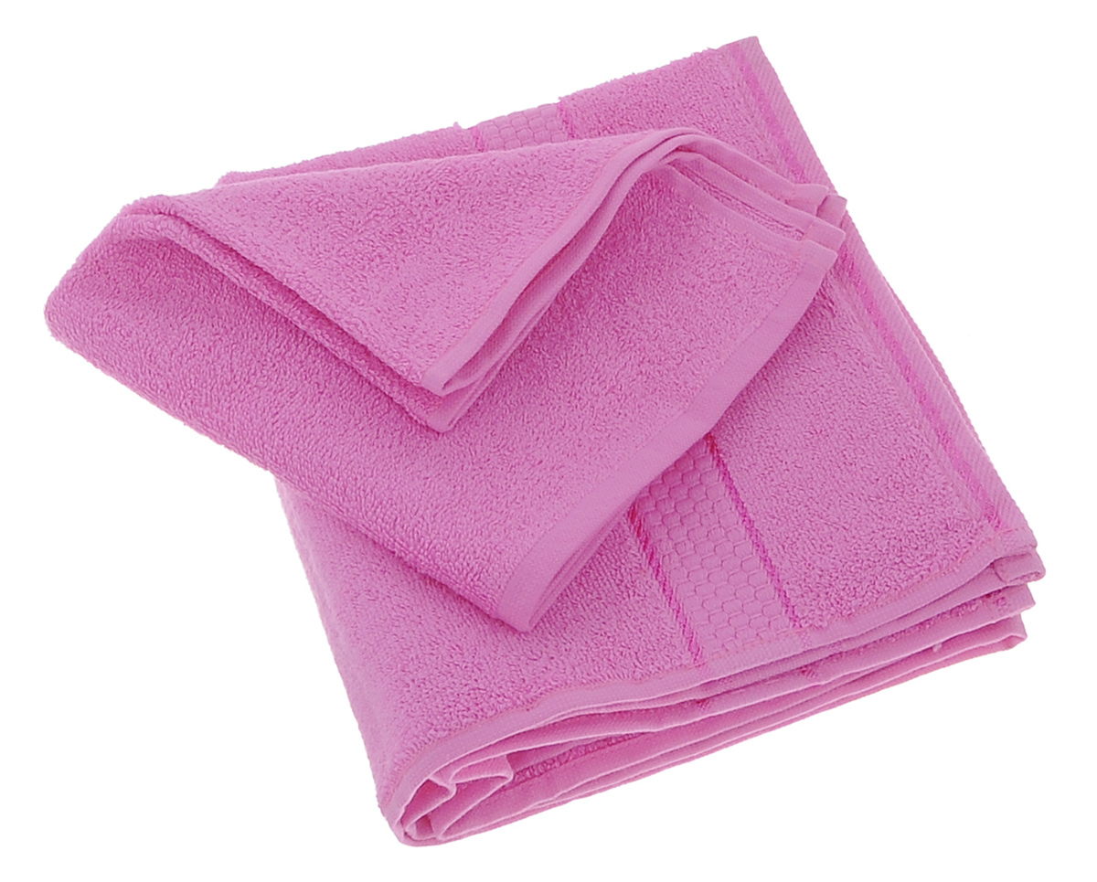 Набор махровых полотенец Aisha Home Textile, цвет: розовый, 2 штУзТ-КМП-09-04 Набор махровых полотенец Aisha Home Textile, цвет: розовый, 2 штУзТ-КМП-09-04Набор Aisha Home Textile состоит из двух махровых полотенец разного размера, выполненных из натурального 100% хлопка. Изделия отлично впитывают влагу, быстро сохнут, сохраняют яркость цвета и не теряют формы даже после многократных стирок. Полотенца очень практичны и неприхотливы в уходе. Комплектация: 2 шт.