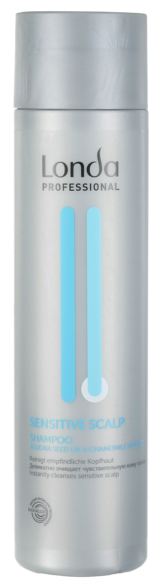 Шампунь Londa Sensitive Scalp, для чувствительной кожи головы, 250 мл0990-81524906 Шампунь Londa Sensitive Scalp, для чувствительной кожи головы, 250 мл0990-81524906Шампунь Londa Sensitive Scalp мягко очищает волосы, успокаивая чувствительную кожу головы. Идеально подходит для применения после химического воздействия на волосы. Без запаха.