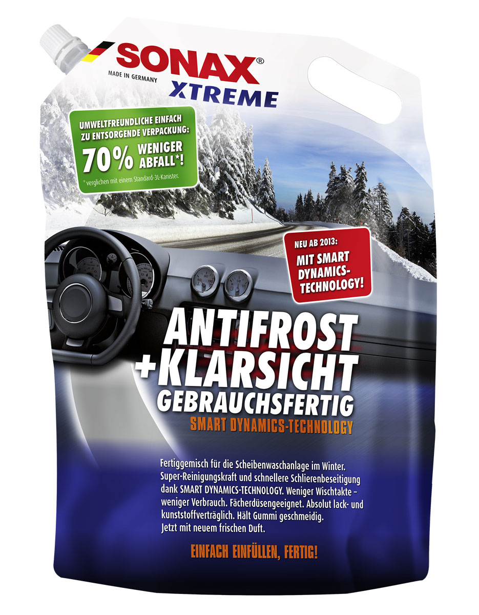 Автостеклоочиститель зимний Xtreme -20 SONAX (3литра)232441 Автостеклоочиститель зимний Xtreme -20 SONAX (3литра)232441Не замерзает в бачке стеклоомывателя. Может смешиваться с водой любой степени жесткости. Быстро удаляет загрязнения и обеспечивает чистый обзор. Не повреждает пластик и лакокрасочное покрытие. Не повреждает антибликовое покрытие стекол. Идеально подходит для ксеноновых фар. Содержит глицерин. Не повреждает стеклоочищающие щетки и продлевает срок их службы.