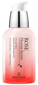 THE SKIN HOUSE Сыворотка для лица с экстрактом розы ROSE HEAVEN, 50 мл822760 THE SKIN HOUSE Сыворотка для лица с экстрактом розы ROSE HEAVEN, 50 мл822760Сыворотка для лица с экстрактом розы, 50мл Входящие в состав сыворотки роза, лилия, пион, эдельвейс и экстракт цветов мальвы придают коже сияние и увлажнение. Полупрозрачный гель-сыворотка быстро впитывается в кожу, придавая ей мягкость и шелковистость. Также, благодаря своей многофункциональности, сыворотка предотвращает возрастные изменения, повышает эластичность и упругость кожи, укрепляет кожный барьер. Для повышения результата рекомендуется использовать серум, тонер, эмульсию и крем.