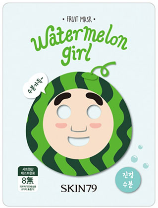 SKIN79 Тканевая маска для лица с натуральным экстрактом арбуза Fruit Mask, 23 гр3400020 SKIN79 Тканевая маска для лица с натуральным экстрактом арбуза Fruit Mask, 23 гр3400020Тканевая маска для лица с натуральным экстрактом арбуза, 23гр Фрутомаска «Девушка-арбузик» богата экстактом арбуза, которая увлажняет и смягчает кожу. Благодаря 100% содержанию увлажняющих компонентов, маска интенсивно насыщает влагой даже глубокие слои кожи, а также способствует общему омоложению. Легкий свежий аромат оказывает успокаивающее воздействие, в то время пока маска увлажняет раздраженную кожу. Экстракты свежих фруктов позаботяться о Вашей кожи и решат все ее проблемы!