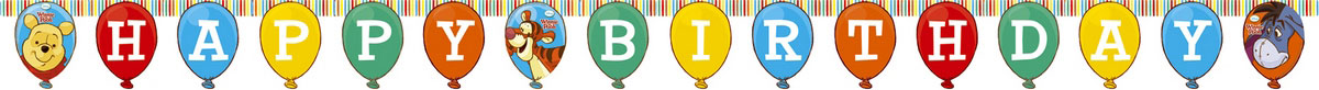 Procos Гирлянда-буквы Happy Birthday Винни-Пух81553 Procos Гирлянда-буквы Happy Birthday Винни-Пух81553Гирлянда-буквы Procos Happy Birthday: Винни-Пух выполнена из картона и украшена яркими изображениями героев одноименного мультфильма. Элементы гирлянды скрепляются друг с другом с помощью подвижных металлических соединений. Крайние карточки имеют ниточные петли для удобства крепления гирлянды. Такая гирлянда украсит ваш праздник и подарит имениннику отличное настроение.