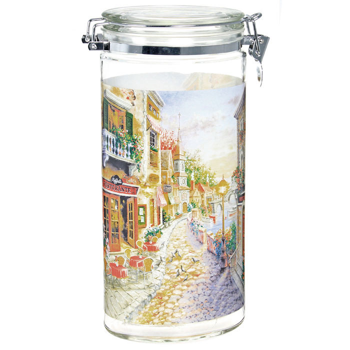 Банка для продуктов SinoGlass Итальянская улица 1,8 л SI-9221B01-ALSI-9221B01-AL Банка для продуктов SinoGlass Итальянская улица 1,8 л SI-9221B01-ALSI-9221B01-ALБанка для сыпучих продуктов Итальянская улица с металлической защелкой выполнена из стекла. Она позволит украсить любую кухню, внеся разнообразие, как в строгий классический стиль, так и в современный кухонный интерьер. Оригинальная банка для сыпучих продуктов будет отлично смотреться на вашей кухне.