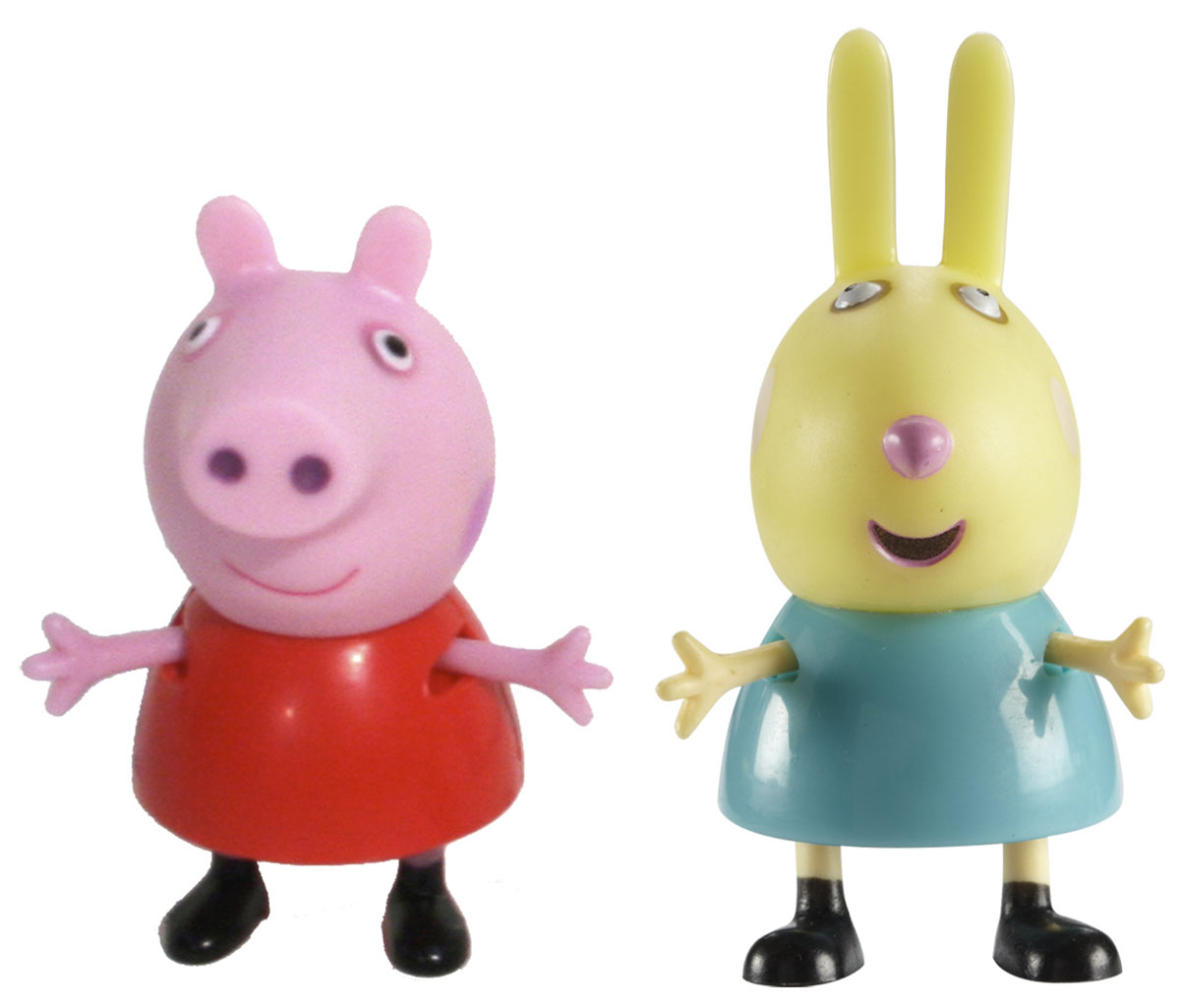 Peppa Pig Набор фигурок Пеппа и Ребекка28815 Peppa Pig Набор фигурок Пеппа и Ребекка28815С набором фигурок Пеппа и Ребекка любимый мультфильм оживет прямо у вас дома, а малыш станет участником веселых приключений Пеппы и ее друзей. Набор включает в себя фигурки Пеппы и Ребекки, которые умеют шевелить ручками и ножками. Игрушки выполнены из безопасного для детского здоровья пластика и раскрашены нетоксичными красками. Такой набор вызовет массу положительных эмоций у ребенка и позволит придумать массу увлекательных сюжетов для игр!