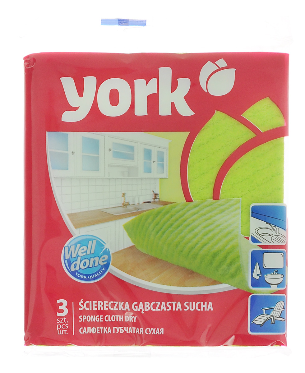 Салфетка губчатая York Мамбо, 17,5 х 15,5 см, 3 шт2404 Салфетка губчатая York Мамбо, 17,5 х 15,5 см, 3 шт2404Салфетка York Мамбо, изготовленная из вискозы, полиэстера и поролона, может поглощать количество пыли и влаги, в 7 раз превышающее ее собственный вес. Многочисленные поры между микроволокнами, благодаря капиллярному эффекту, мгновенно впитывают воду, подобно губке. Благодаря мелким порам микроволокна, любые капельки, остающиеся на чистящей поверхности очень быстро испаряются и остается чистая дорожка без полос и разводов. Размер салфетки: 17,5 см х 15,5 см.