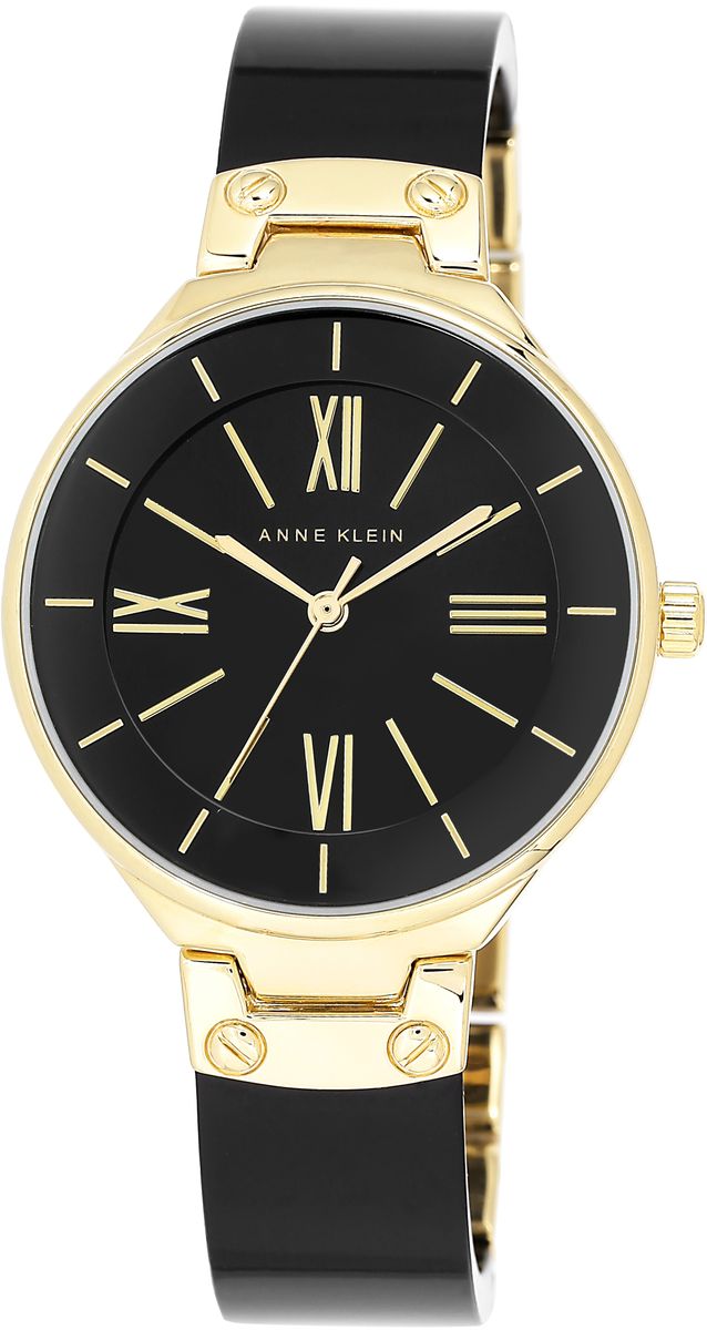Часы наручные женские Anne Klein, цвет: черный, золотой. 1958BKGB1958BKGB Часы наручные женские Anne Klein, цвет: черный, золотой. 1958BKGB1958BKGBЭлегантные женские часы Anne Klein выполнены из металлического сплава, пластика и минерального стекла. Циферблат изделия дополнен символикой бренда. Корпус часов оснащен кварцевым механизмом, имеет степень влагозащиты равную 3 atm, а также дополнен устойчивым к царапинам минеральным стеклом. Браслет оснащен складным замком, который позволит с легкостью снимать и надевать изделие, а также регулировать длину. Часы поставляются в фирменной упаковке. Часы Anne Klein подчеркнут изящность женской руки и отменное чувство стиля у их обладательницы.