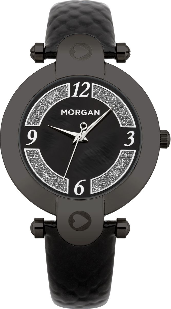 Часы наручные женские Morgan, цвет: черный. M1134BBBRM1134BBBR Часы наручные женские Morgan, цвет: черный. M1134BBBRM1134BBBRОригинальные женские часы Morgan выполнены из нержавеющей стали с IP-покрытием, натуральной кожи с тиснением под рептилию и минерального стекла. Циферблат часов дополнен блестками и символикой бренда. Корпус часов оснащен кварцевым механизмом, имеет степень влагозащиты равную 3 atm, а также дополнен устойчивым к царапинам минеральным стеклом. Ремешок часов оснащен классической пряжкой, которая позволит с легкостью снимать и надевать изделие. Часы поставляются в фирменной упаковке. Часы Morgan подчеркнут изящность женской руки и отменное чувство стиля у их обладательницы.