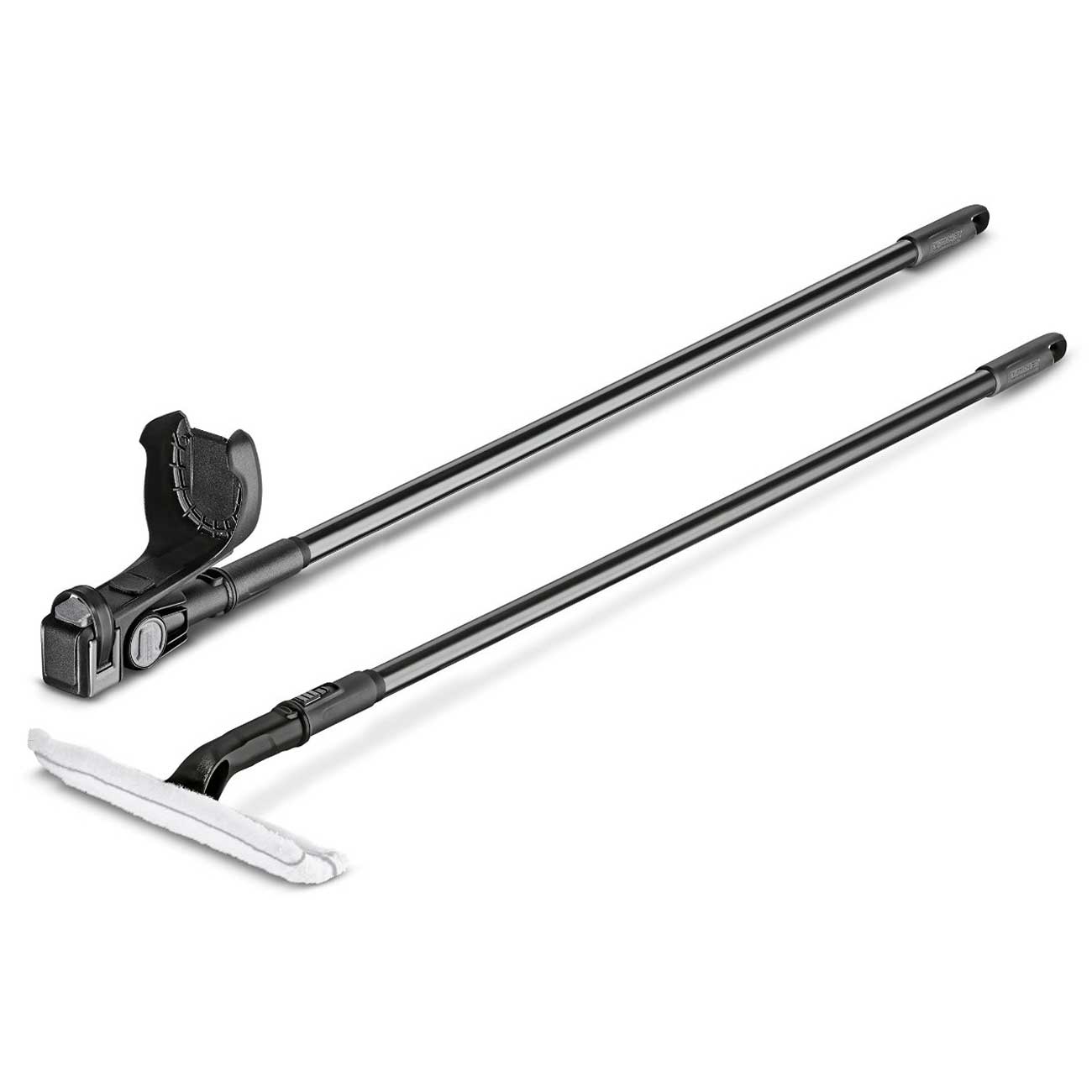 Karcher удлинительный комплект для стеклоочистителя 2633111026331110 Karcher удлинительный комплект для стеклоочистителя 2633111026331110Удлинительный набор для стеклоочистителей Karcher Windov Vac 50 и 75 позволит с легкостью справиться с высокими окнами, например, в зимних садах. В комплект входит две удлинительные трубки: одна удлинительная (телескопическая) трубка с посадочным местом для стеклоочистителя и шарниром и вторая удлинительная трубка с насадкой из микроволоконной обтяжки.