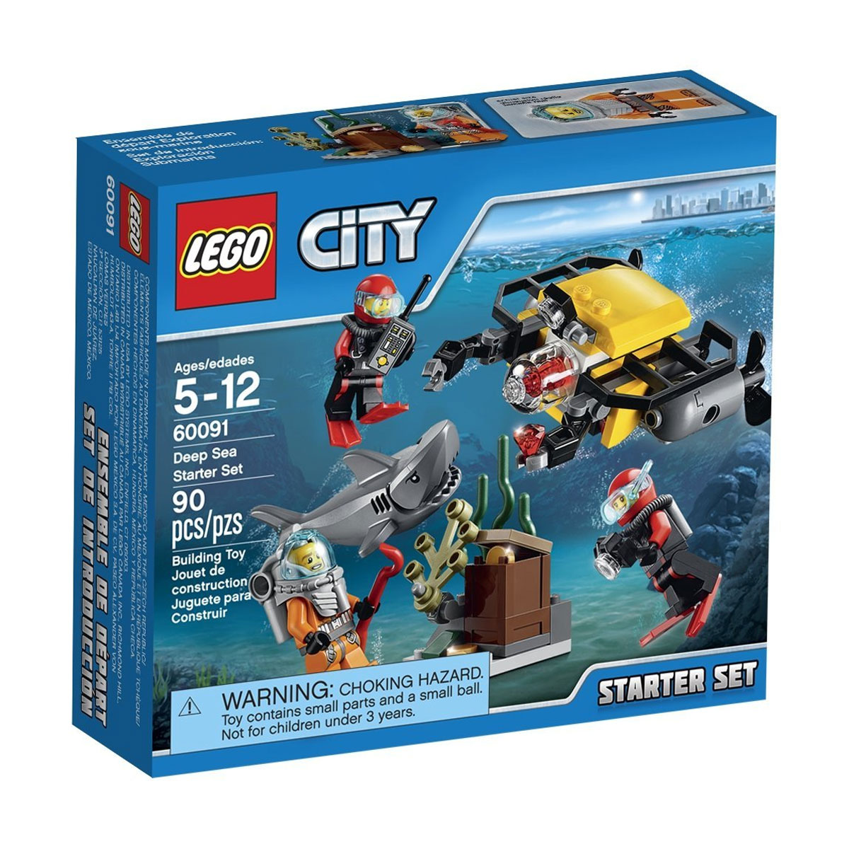 LEGO City Конструктор Исследование морских глубин 6009160091 LEGO City Конструктор Исследование морских глубин 6009160091Присоединяйся к исследователям глубин Lego City в поиске потерянных сокровищ вместе с глубоководным набором для начинающих! Ныряльщик заметил загадочный сундук на морском дне и нуждается в твоей помощи, чтобы освободить его от водорослей. Возьми под свой контроль подлодку с дистанционным управлением и используй её мощные роботизированные захваты, чтобы освободить сундук и открыть скрытые в нём тайные сокровища. Но опасайся молниеносной акулы, которая скрывается в тёмной воде! В набор входят 3 минифигурки: глубоководный ныряльщик и 2 аквалангиста. В процессе игры с конструкторами LEGO дети приобретают и постигают такие необходимые навыки как познание, творчество, воображение. Обычные наблюдения за детьми показывают, что единственное, чему они с удовольствием посвящают время, - это игры. Игра - это состояние души, это веселый опыт познания реальности. Играя, дети создают собственные миры, осваивают их, восстанавливают прошедшие и будущие события через понарошку, познавая -...