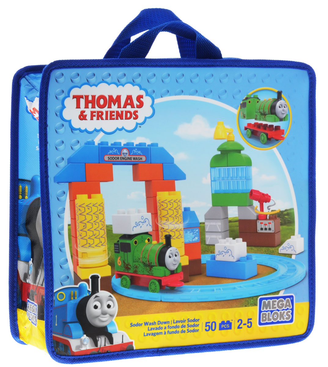 Mega Bloks Томас и друзья Конструктор Мойка на острове СодерCNJ11_CNJ12 Mega Bloks Томас и друзья Конструктор Мойка на острове СодерCNJ11_CNJ12Набор-конструктор Mega Bloks Томас на острове. Строй с Перси - это новый конструктор от канадского бренда Mega Bloks с популярным героем из мультсериала Томас и его друзья. В этом конструкторе 50 частей, из которых собираются железная дорога, сам паровозик Томас и железнодорожная станция. Вы можете перестраивать конструктор любым образом: каким будет станция, зависит только от вашей фантазии. Кроме того, в комплект входят наклейки для украшения построек. Конструктор хранится в удобной сумке из экологически чистых материалов, которая также входит в комплект.