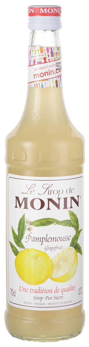 Monin Грейпфрут сироп, 0,7 лSMONN0-000087 Monin Грейпфрут сироп, 0,7 лSMONN0-000087Грейпфрут - плод субтропического цитрусового дерева. Эти вечнозеленые деревья производят фрукты с желто-оранжевой кожей, цвет мякоти которых варьируется от белого до розового или красного в зависимости от его сорта. На вкус грейпфрут в зависимости от сорта колеблется от очень кислого или даже горького, до сладкого и терпкого. Сироп Monin Грейпфрут имеет ароматный кислый вкус. ВКУС Сильный запах эфирных масел грейпфрута и цитрусовых. Освежающий, сладкий и кислый вкус грейпфрута. ПРИМЕНЕНИЕ Газированные напитки, коктейли, вина, чай, коктейли. Сиропы Monin выпускает одноименная французская марка, которая известна как лидирующий производитель алкогольных и безалкогольных сиропов в мире. В 1912 году во французском городке Бурже девятнадцатилетний предприниматель Джордж Монин основал собственную компанию, которая специализировалась на производстве вин, ликеров и сиропов. Место для завода было выбрано не случайно: город Бурже находился в непосредственной...