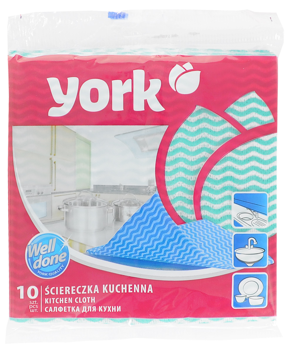 Салфетка для кухни York Макарена, цвет: зеленый, 35 см х 35 см, 10 шт2104_зеленый Салфетка для кухни York Макарена, цвет: зеленый, 35 см х 35 см, 10 шт2104_зеленыйУниверсальная салфетка для кухни York Макарена предназначена для мытья, протирания и полировки. Салфетка выполнена из вискозы с добавлением полипропиленового волокна и акрилового полимера Binder, поэтому отличается высокой прочностью. Салфетка хорошо поглощает влагу. Идеальна для ухода за столешницами и раковиной, а также для мытья посуды. Может использоваться в сухом и влажном виде.
