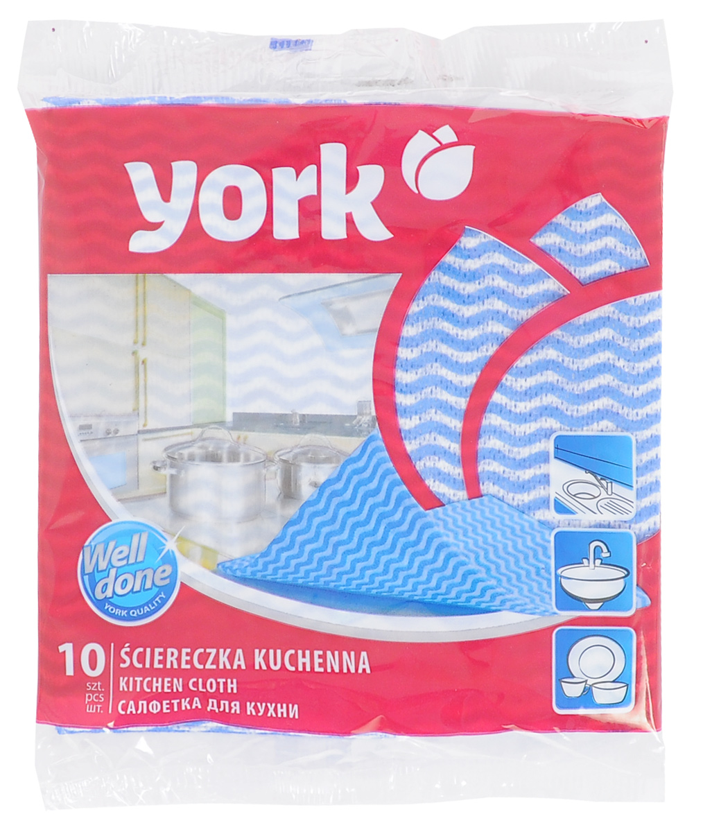 Салфетка для кухни York Макарена, цвет: синий, 35 х 35 см, 10 шт2104_синий Салфетка для кухни York Макарена, цвет: синий, 35 х 35 см, 10 шт2104_синийУниверсальная салфетка для кухни York Макарена предназначена для мытья, протирания и полировки. Салфетка выполнена из вискозы с добавлением полипропиленового волокна и акрилового полимера Binder, отличается высокой прочностью. Хорошо поглощает влагу. Идеальна для ухода за столешницами и раковиной, а также для мытья посуды. Может использоваться в сухом и влажном виде.