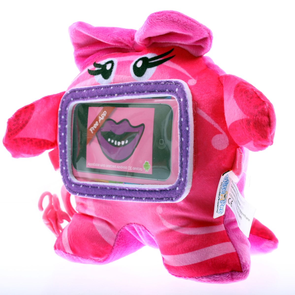 Wise Pet Мягкая игрушка Pinky с прозрачным карманом для смартфона900003 Wise Pet Мягкая игрушка Pinky с прозрачным карманом для смартфона900003Вы когда-нибудь вступали в контакт с инопланетянами? Нет? Тогда у Вас есть уникальная возможность это сделать! И знаете, с ними есть о чем поговорить, а главное, это очень весело, особенно для детей, которые с огромным удовольствием будут играть и общаться с этим симпатичным инопланетянином! Чтобы перевести его речь, Вам потребуется ваш iPhone и бесплатное приложение Wise Pet. Вставьте гаджет в прозрачный кармашек игрушке, запустите приложение и веселитесь вместе с детьми! Благодаря этому приложению, инопланетянин будет повторять все, что Вы или Ваш ребенок скажете ему, при этом шевеля мультяшным ртом, либо расскажет сказку, которую Вы можете записать самостоятельно. В приложении есть множество различных мордашек, которые можно менять. Когда инопланетянин повторяет сказанные фразы, он шевелит ртом. Наговорившись, этот инопланетянин с удовольствием покажет Вашему ребенку мультики или сыграет с ним в игры, которые припас для него. Эту игрушку можно также прикрепить к спинке...