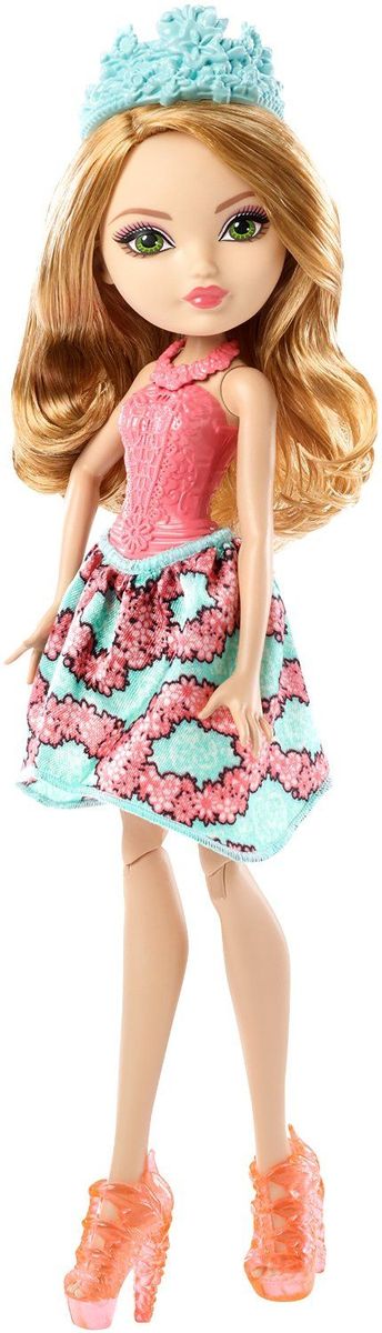 Ever After High Кукла Эшлин ЭллаDLB34_DLB37 Ever After High Кукла Эшлин ЭллаDLB34_DLB37Очаровательная куколка Ever After High Эшлин Элла обязательно привлечет внимание вашей маленькой любительницы сказок и волшебства. Зеленоглазая красавица сказочная принцесса Эшлин Элла - дочка знаменитой Золушки. На куколке надето красивое зеленовато-розовое платье с обтягивающим лифом розового цвета. Образ дополняют стильные розовые ботильоны, на голове - диадема. Длинные золотистые волосы мягкие и послушные, их приятно расчесывать и создавать различные прически. Не упустите возможность переписать историю вместе с учениками школы Ever After - детьми персонажей известных сказок, которым предстоит решить, следовать ли судьбе своих родителей и прожить положенный сюжет, или изменить то, что им предначертано и самим выбирать свою судьбу.