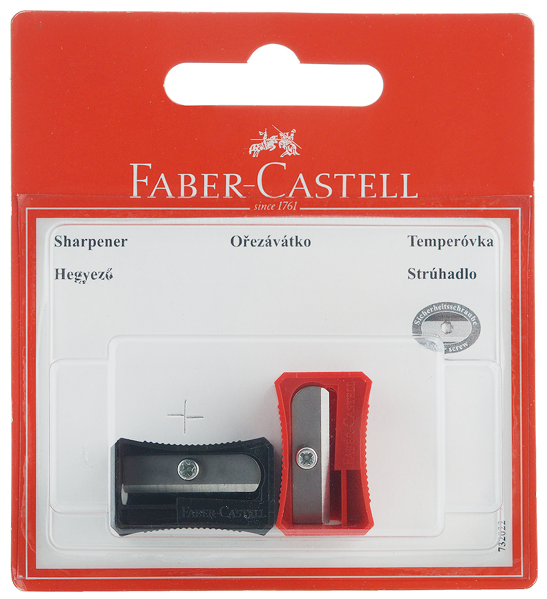 Faber-Castell Точилка цвет черный красный 2 шт263221_черный, красный Faber-Castell Точилка цвет черный красный 2 шт263221_черный, красныйНабор точилок Faber-Castell предназначен для затачивания классических простых и цветных карандашей. В наборе две точилки из прочного пластика с рифленой областью захвата. Острые стальные лезвия обеспечивают высококачественную и точную заточку деревянных карандашей.