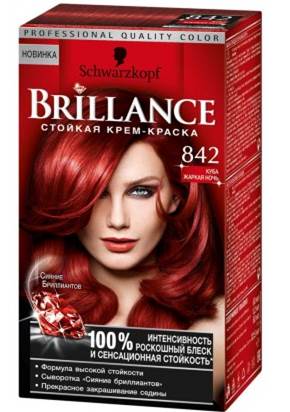 Стойкая крем-краска Brillance 842. Куба жаркая ночь12173171 Стойкая крем-краска Brillance 842. Куба жаркая ночь12173171Стойкая крем краска Brillance - интенсивные оттенки, которые даже недели спустя сияют как 10-каратные бриллианты! Формула Бриллиантовый блеск разглаживает поверхность волос для оптимального отражения света, надолго обеспечивая блеск волос. Активный компонент Цвет Константа надежно удерживает красящие пигменты внутри волос. Соблазнительные насыщенные оттенки, которые сохраняют свою яркость и блеск значительно дольше.