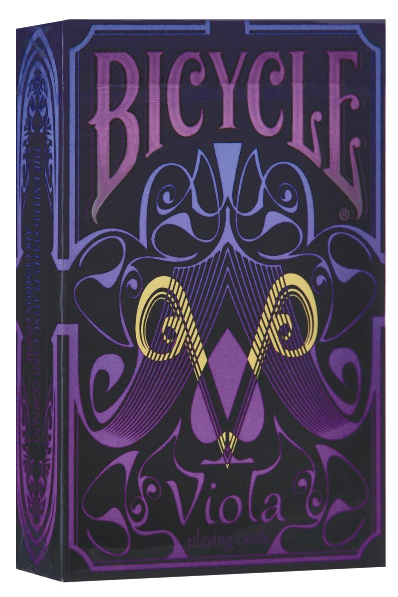 Коллекционные игральные карты Bicycle Viola, цвет: фиолетовый, белыйК-560 Коллекционные игральные карты Bicycle Viola, цвет: фиолетовый, белыйК-560Коллекционные игральные карты Bicycle Viola выполнены из высококачественного картона в красивейших оттенках фиолетового цвета. Узоры ее рубашки имеют определенные черты и формы, похожие на фиалку. Карты превосходно подойдут как для игры, так и для личной коллекции.