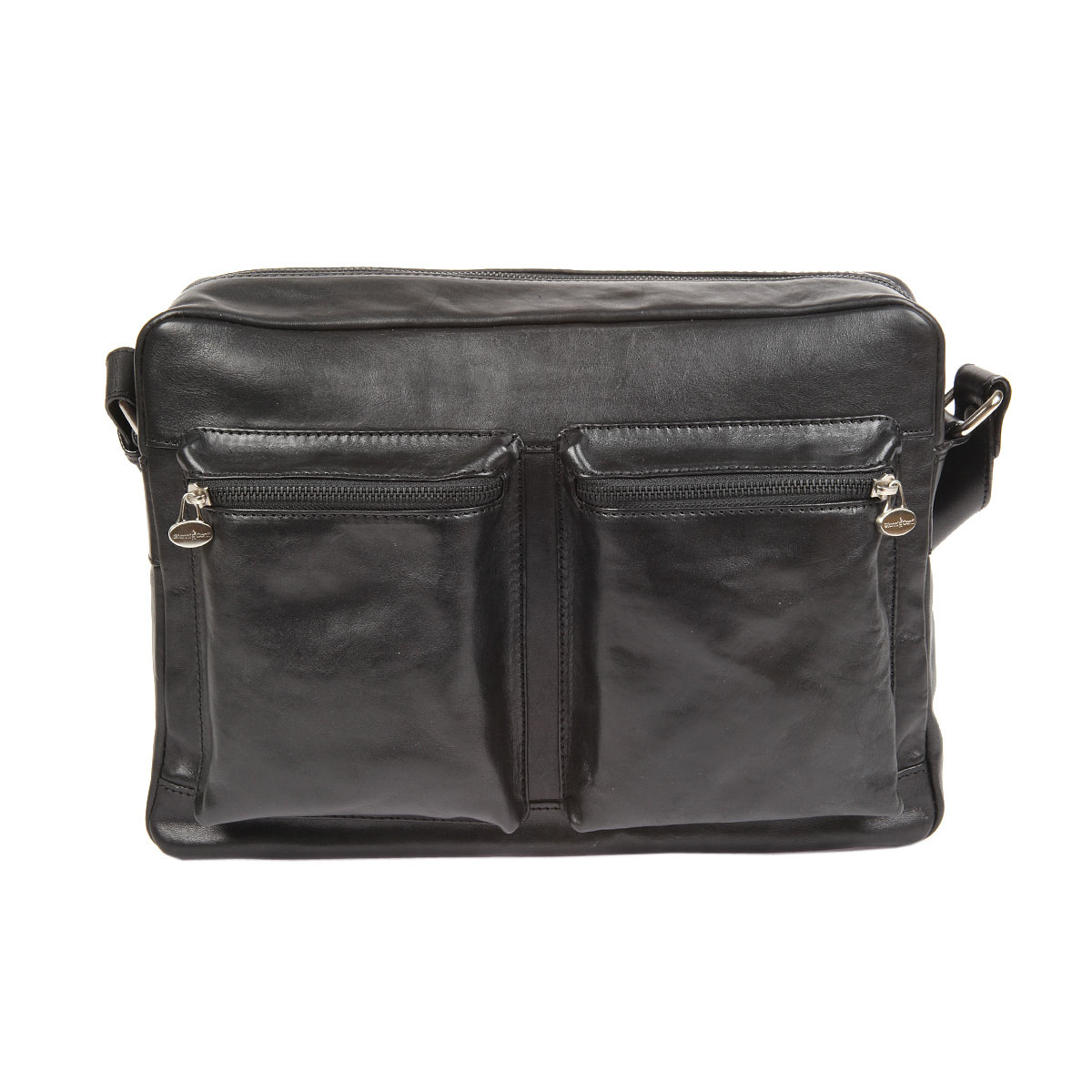 Сумка мужская Gianni Conti, цвет: черный. 912304912304 black Сумка мужская Gianni Conti, цвет: черный. 912304912304 blackСтильная мужская сумка Gianni Conti выполнена из натуральной кожи. Изделие имеет одно основное отделение, которое закрывается на застежку-молнию. Внутри имеются два открытых накладных кармана, держатель для авторучки, мягкий карман для планшета, который закрывается на хлястик с липучкой и прорезной карман на застежке-молнии. Снаружи, на передней стенке расположены два накладных объемных кармана на застежках-молниях, на задней стенке - прорезной карман на застежке-молнии. Модель оснащена плечевым ремнем, который регулируется по длине. Роскошная сумка внесет элегантные нотки в ваш образ и подчеркнет ваше отменное чувство стиля.