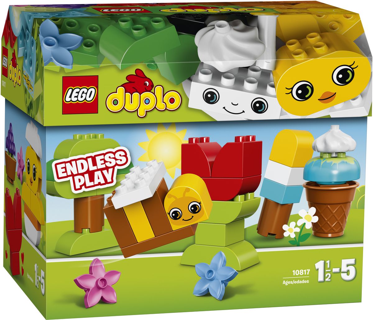 LEGO DUPLO Конструктор Времена года 1081710817 LEGO DUPLO Конструктор Времена года 1081710817Конструктор LEGO DUPLO Времена года приведет в восторг любого ребенка, ведь все дети обожают знаменитые конструкторы LEGO. Конструктор содержит 70 пластиковых элементов. С помощью этого набора LEGO DUPLO маленькие строители могут заниматься творчеством в течение всего года; весной собрать цыплёнка, большое мороженое летом, красочное дерево осенью или снеговика зимой. В набор включены строительные карты и декорированные кубики, чтобы вдохновить ребёнка на создание простых моделей и развивать его воображение. Кубики LEGO DUPLO интересны и безопасны для маленьких ручек. С яркими цветными кубиками LEGO DUPLO, разработанными специально для начинающих строителей, так легко собрать свою историю. Все элементы набора выполнены из безопасного пластика и имеют увеличенные размеры, специально для маленьких детских пальчиков. Игры с конструкторами помогут ребенку развить воображение, внимательность, пространственное мышление и творческие способности. Такой...