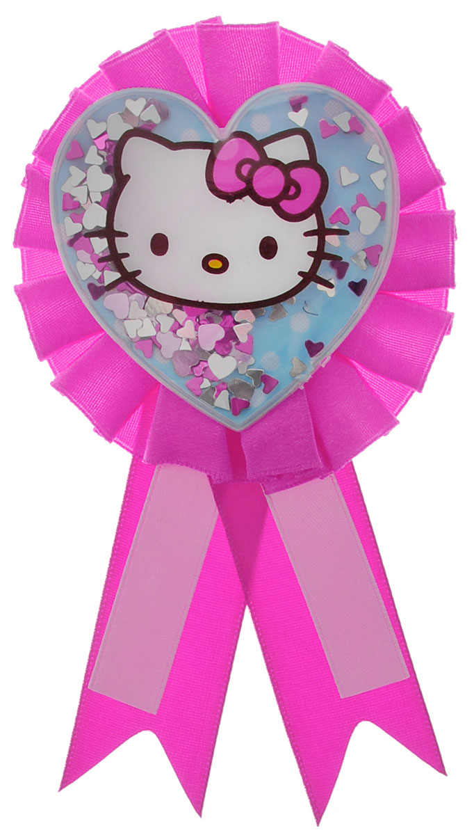 Веселая затея Значок Hello Kitty1507-0673 Веселая затея Значок Hello Kitty1507-0673Нарядный значок Hello Kitty станет отличным украшением для именинницы. Значок выполнен из атласных розовых лент. Серединку значка украшает портрет кошечки Hello Kitty, значок наполнен маленькими перламутровыми звездочками. Значок приклеивается на одежду, его можно легко снять с платья (не оставляет следов на одежде).