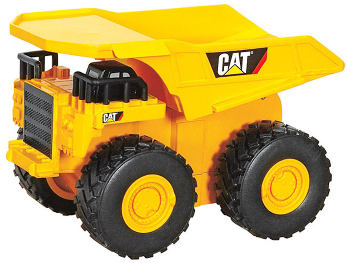 Toystate Самосвал инерционный Cat36711TS Toystate Самосвал инерционный Cat36711TSМашинка Toystate Самосвал Cat, выполненная из прочных материалов, представляет собой одноименную копию самосвала с откидывающимся кузовом. Колеса с протекторами обеспечивают хорошее сцепление с дорогой. Игрушка оснащена инерционным ходом. Машинку необходимо отвести назад, слегка надавив на крышу, затем отпустить - и самосвал быстро поедет вперед. Ваш ребенок будет часами играть с этой машинкой, придумывая различные истории. Порадуйте его таким замечательным подарком!