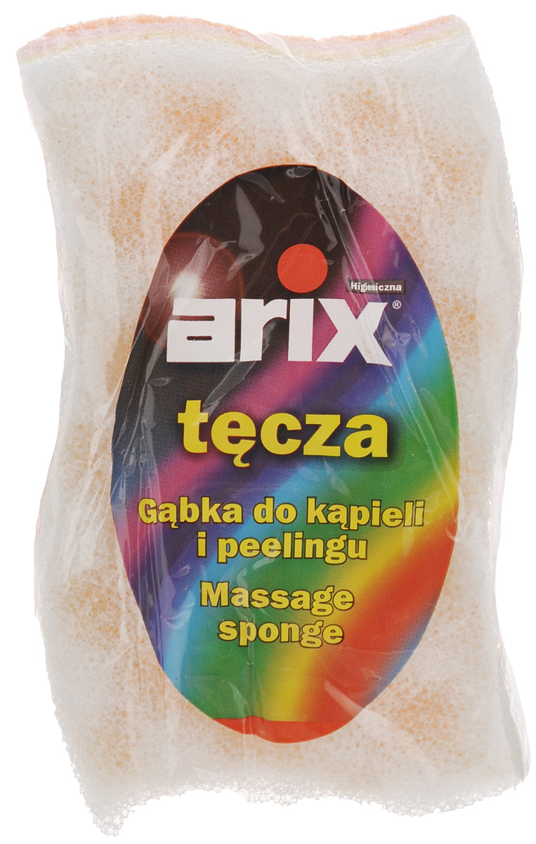 Губка для тела Arix, с пилинг-эффектом, цвет: желтый, розовый, оранжевый, 14 х 8 х 4 смAP608 Губка для тела Arix, с пилинг-эффектом, цвет: желтый, розовый, оранжевый, 14 х 8 х 4 смAP608Губка для тела Arix изготовлена из мягкого полипропилена с шероховатым массирующим слоем. Идеально очищает и тонизирует кожу во время мытья, улучшая кровообращение и повышая тонус. Пористая структура губки создает воздушную пену даже при небольшом количестве геля для душа.